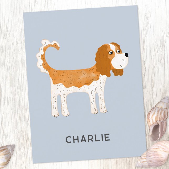 Cavalier King Charles Spaniel Dog Personalised Postcard (Creator Uploaded)