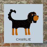 Cavalier King Charles Spaniel Dog Personalised Poster<br><div class="desc">Cute Black and Tan Cavalier King Charles Spaniel dog design to make animal lovers smile.  Original art by Nic Squirrell. Change the text to customise.</div>