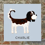 Cavalier King Charles Spaniel Dog Personalised Poster<br><div class="desc">Cute Tricolor Cavalier King Charles Spaniel dog design to make any animal lover.  Original art by Nic Squirrell. Change the name or text to customise.</div>