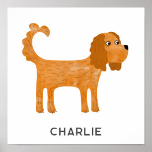 Cavalier King Charles Spaniel Dog Personalised Poster