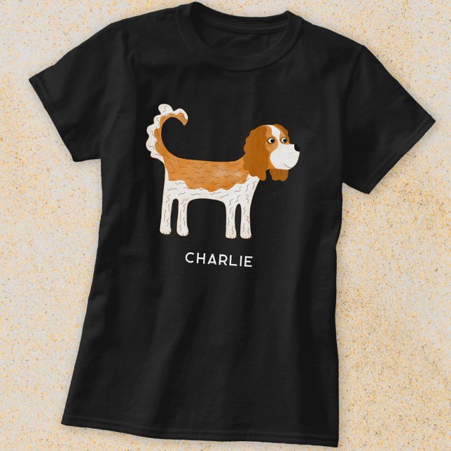Cavalier King Charles Spaniel Dog Personalised T-Shirt (Personalized Cavalier King Charles Spaniel dog t-shirt)
