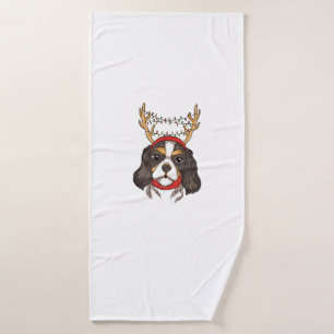 Cavalier King Charles Spaniel Dog Pet Christmas Bath Towel