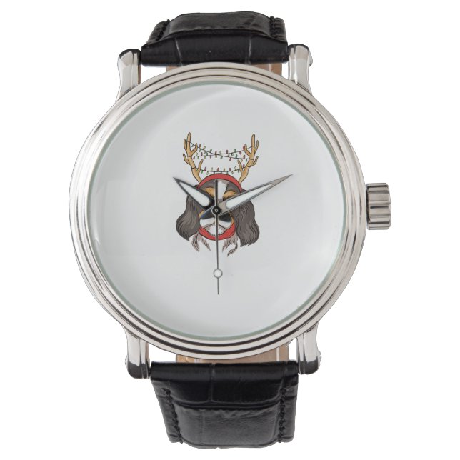 Cavalier King Charles Spaniel Dog Pet Christmas  Watch (Front)