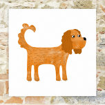 Cavalier King Charles Spaniel Dog Poster<br><div class="desc">Cute Ruby Cavalier King Charles Spaniel dog design to make you smile.  Original art by Nic Squirrell.</div>