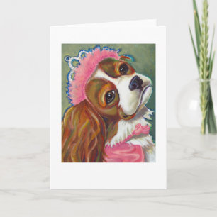 Cavalier King Charles Spaniel Dog Princess ART Card