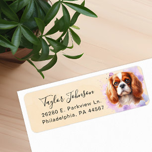 Cavalier King Charles Spaniel Dog Return Address Label