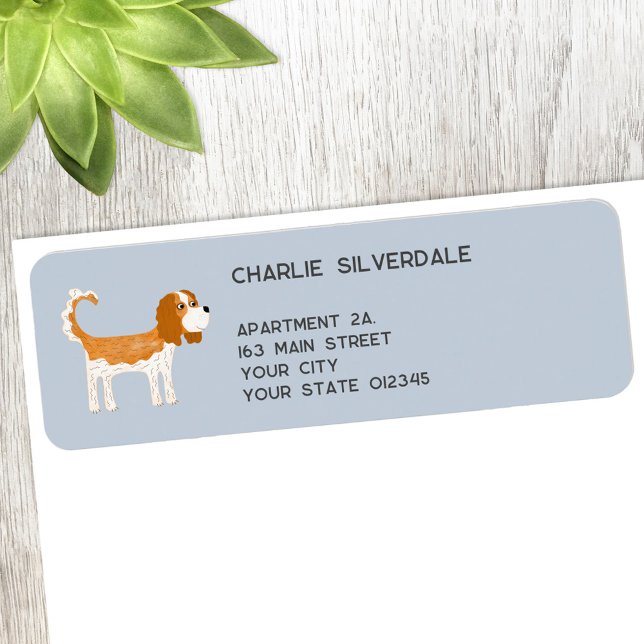 Cavalier King Charles Spaniel Dog Return Address Label (Creator Uploaded)