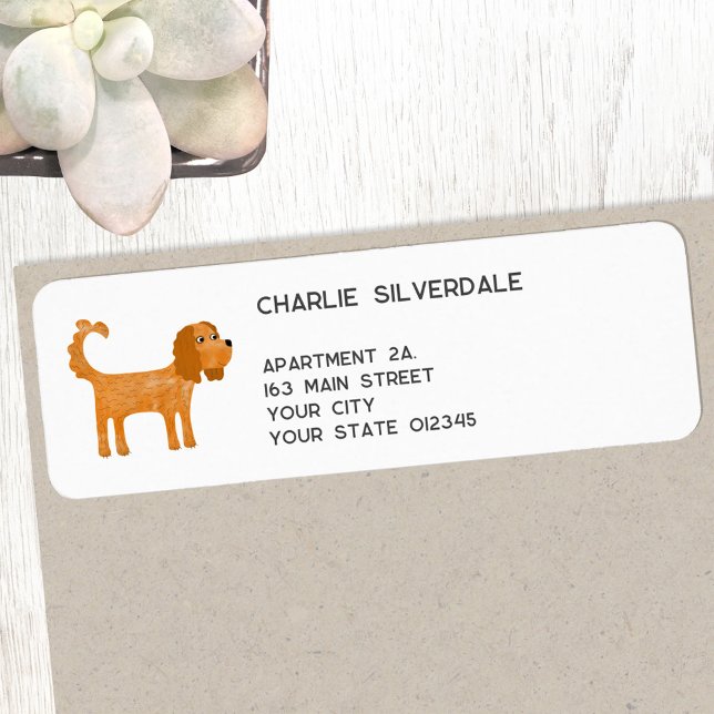 Cavalier King Charles Spaniel Dog Return Address Label (Creator Uploaded)