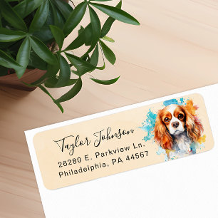 Cavalier King Charles Spaniel Dog Return Address Return Address Label