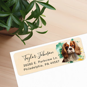 Cavalier King Charles Spaniel Dog Return Address Return Address Label