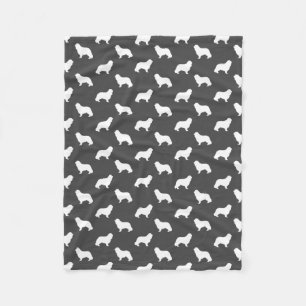Cavalier King Charles Spaniel Dog Silhouettes Fleece Blanket