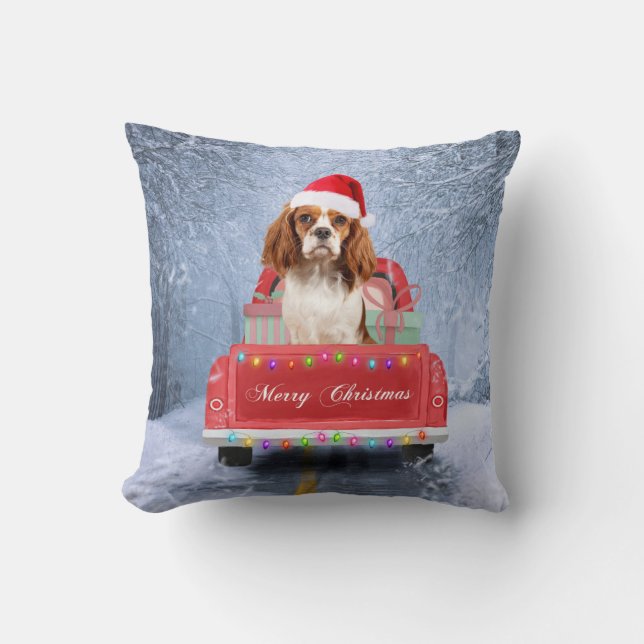 Cavalier King Charles Spaniel Dog Snow christmas Cushion (Front)