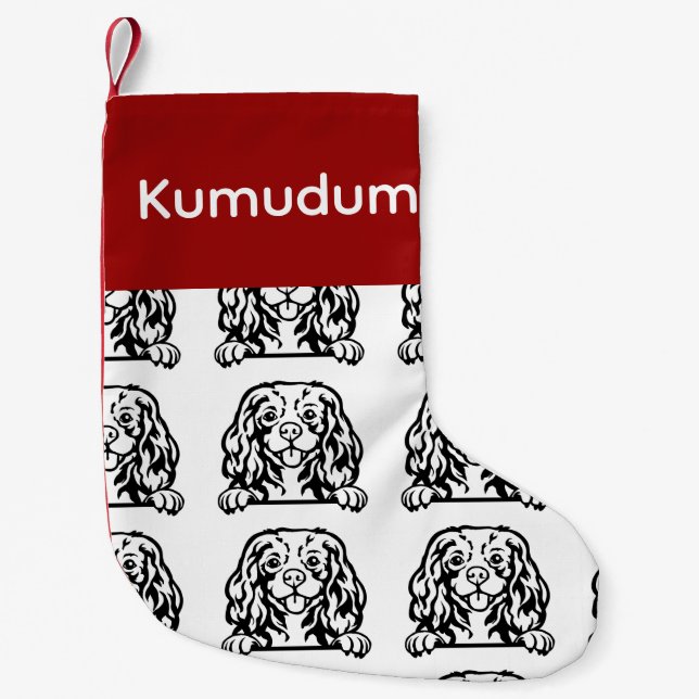 Cavalier King Charles Spaniel dog socks Customised (Front)