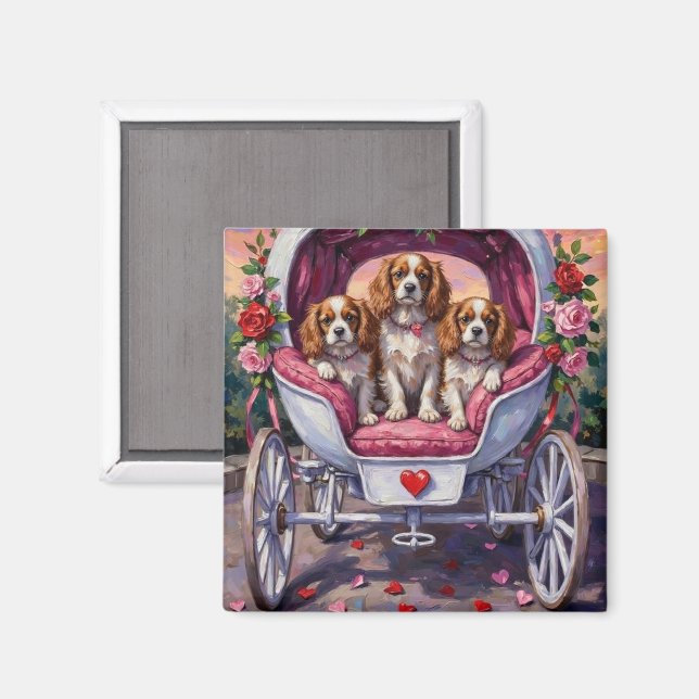 Cavalier King Charles Spaniel Dog Valentine's Day Magnet (Front/Back)