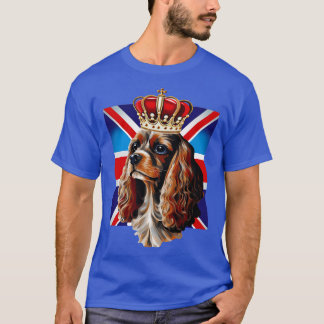 Cavalier King Charles Spaniel dog wearing a crown T-Shirt