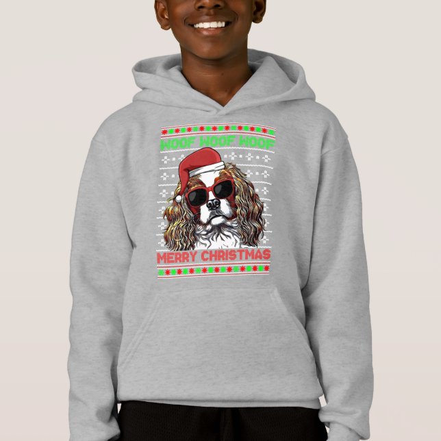 Cavalier King Charles Spaniel Dog Woof Merry Chris (Front)