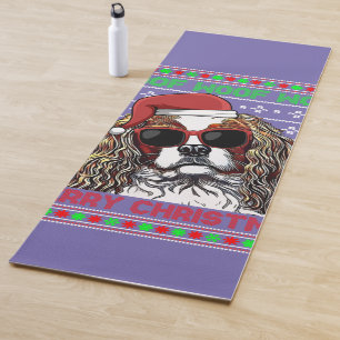 Cavalier King Charles Spaniel Dog Woof Merry Chris Yoga Mat