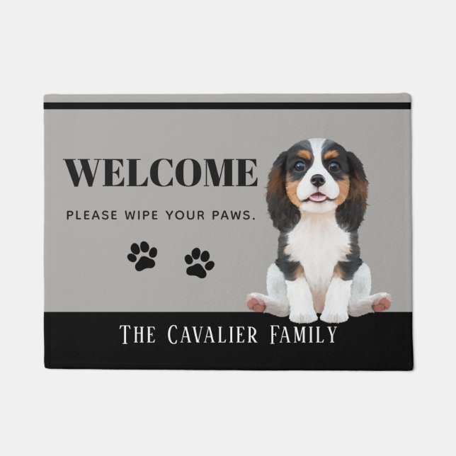 Cavalier King Charles Spaniel Doormat (Front)