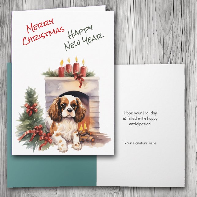 Cavalier King Charles Spaniel Fireplace Card (Creator Uploaded)