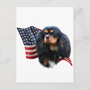 Cavalier King Charles Spaniel Flag Postcard