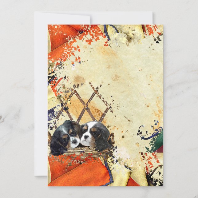 Cavalier King Charles Spaniel Flat Thank You Card (Front)