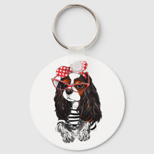 Cavalier King Charles Spaniel From Paris With Love Key Ring
