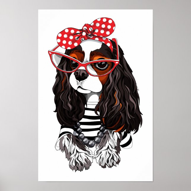 Cavalier King Charles Spaniel From Paris With Love Poster (Front)