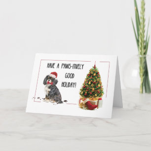 Cavalier King Charles Spaniel Funny Christmas Dog  Card