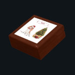 Cavalier King Charles Spaniel Funny Christmas Dog Gift Box<br><div class="desc">This special breed,  Cavalier King Charles Spaniel is ready for Christmas. Wearing fun accessories,  and leaving muddy paw prints,  it will win you over with puns. Perfect gift for the dog lover.</div>