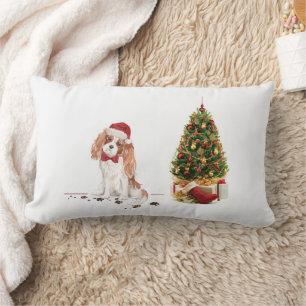 Cavalier King Charles Spaniel Funny Christmas Dog Lumbar Cushion
