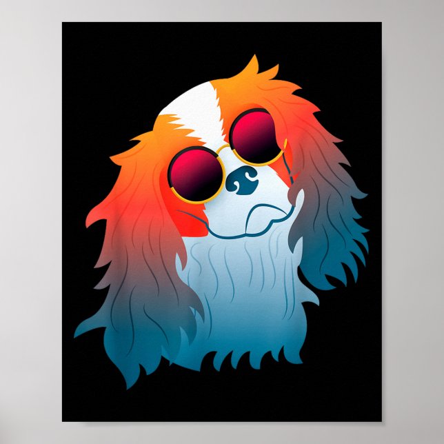Cavalier King Charles Spaniel Funny Gift Dog Mom D Poster (Front)