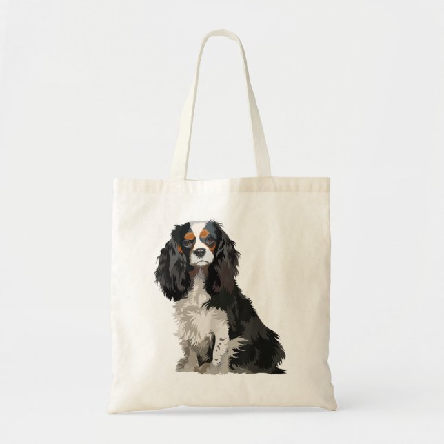 Cavalier King Charles Spaniel Gifts dog pop art Tote Bag (Front)