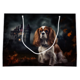 Cavalier King Charles Spaniel Halloween Scary Large Gift Bag