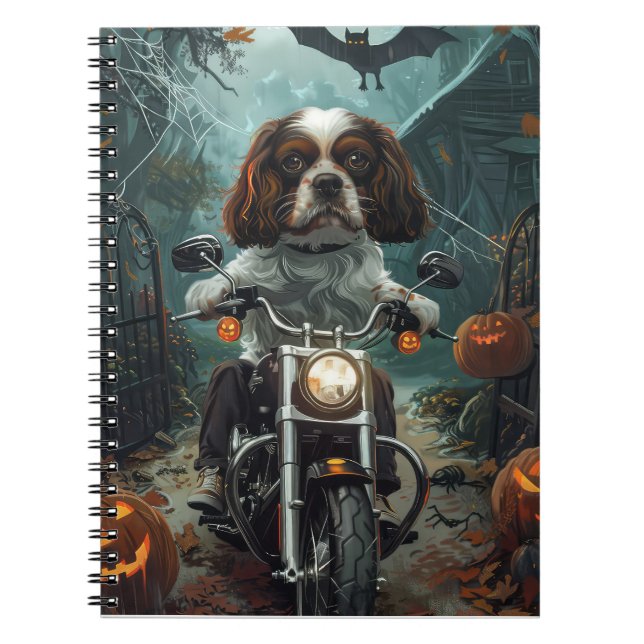 Cavalier King Charles Spaniel Halloween Scary Notebook (Front)
