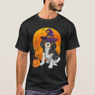 Cavalier King Charles Spaniel Halloween Witch Hat T-Shirt