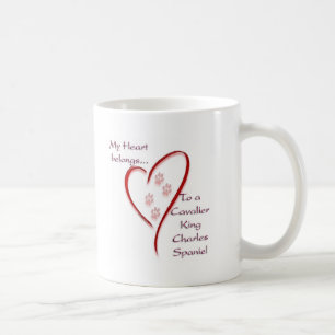Cavalier King Charles Spaniel Heart Belongs Coffee Mug
