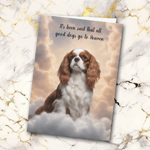 Cavalier King Charles Spaniel Heaven Sympathy Holiday Card