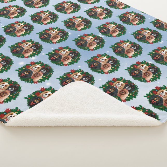 Cavalier King Charles Spaniel Holiday Blanket (3/4)