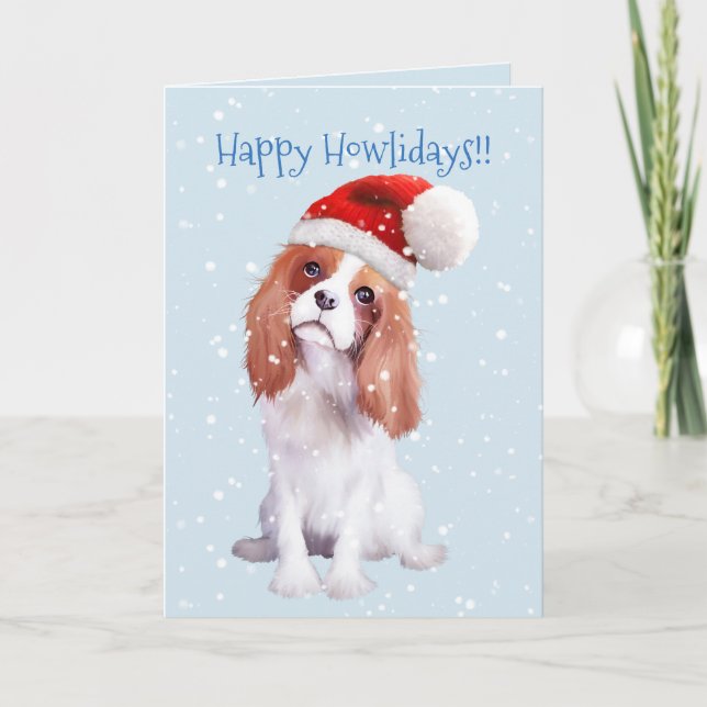 Cavalier King Charles Spaniel Holiday Card (Front)