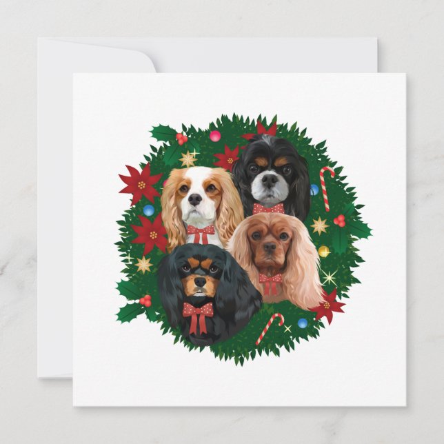 Cavalier King Charles Spaniel Holiday Cards (Front)