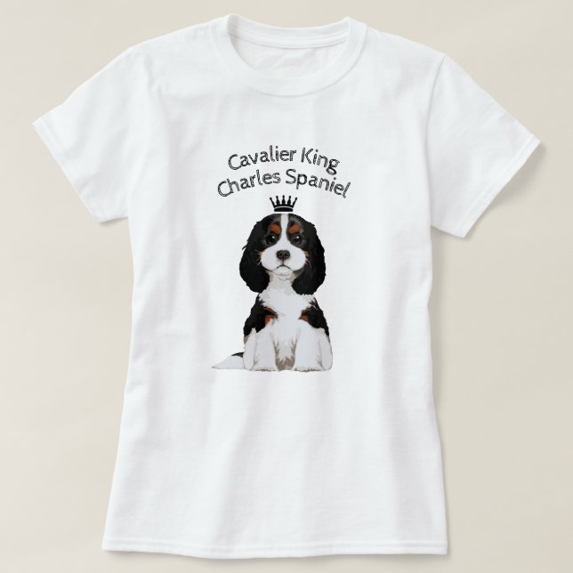 Cavalier King Charles Spaniel Illustrated T-Shirt (Design Front)