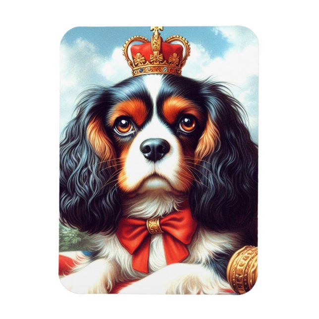 Cavalier King Charles Spaniel Illustration Magnet (Vertical)