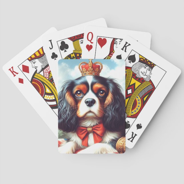 Cavalier King Charles Spaniel Illustration Playing Cards (Back)