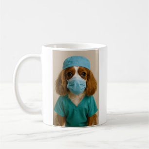 Cavalier King Charles Spaniel in Scrubs Coffee Mug