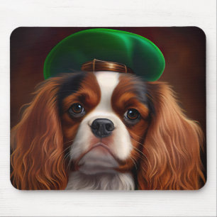 Cavalier King Charles Spaniel in St. Patrick's Day Mouse Pad