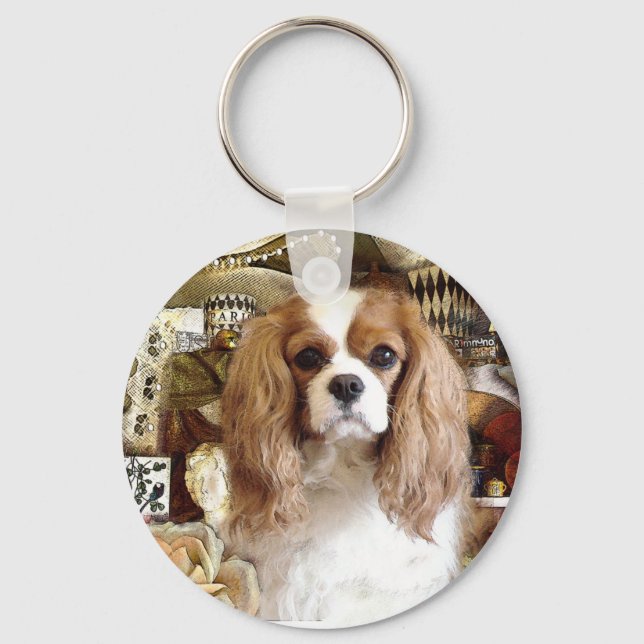 Cavalier King Charles Spaniel Key Ring (Front)