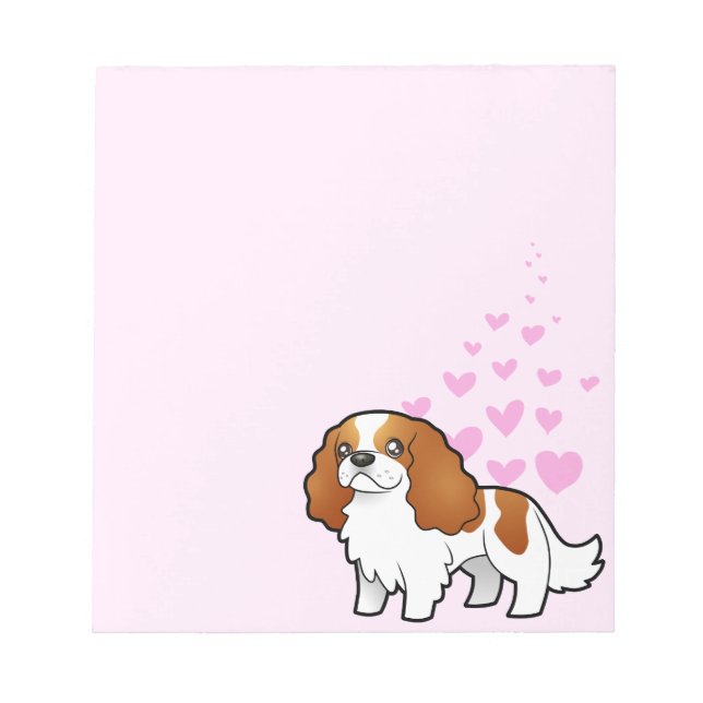 Cavalier King Charles Spaniel Love Notepad (Front)