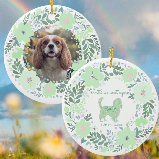 Cavalier King Charles Spaniel - Memorial Custom Ceramic Ornament (Creator Uploaded)
