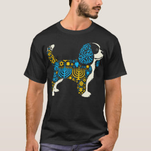 Cavalier King Charles Spaniel Menorah Jewish Hanuk T-Shirt