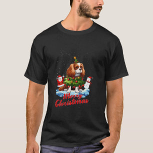 Cavalier King Charles Spaniel Merry Christmas Tree T-Shirt